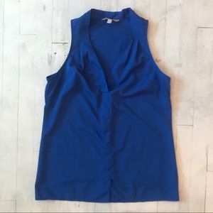 Royal Blue Banana Republic Sleeveless Blouse